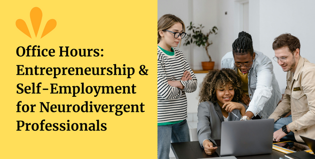 A group of four young entrepreneurs gather at a table around a laptop.