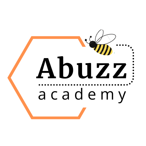 Logo for Abuzz Academy has a bee